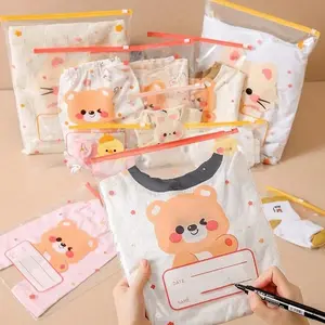 Transparent Storage Bags for DIY Crafts, Transport Packaging, Frosted Zipper Plastic Bags, Reusable Space-Saving Organizer