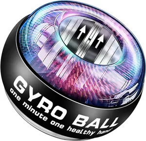 XMALL Wrist Power Gyro Ball, Hand Forearm Strengthener, Wrist Trainer, Auto-Start Colorful Lighting