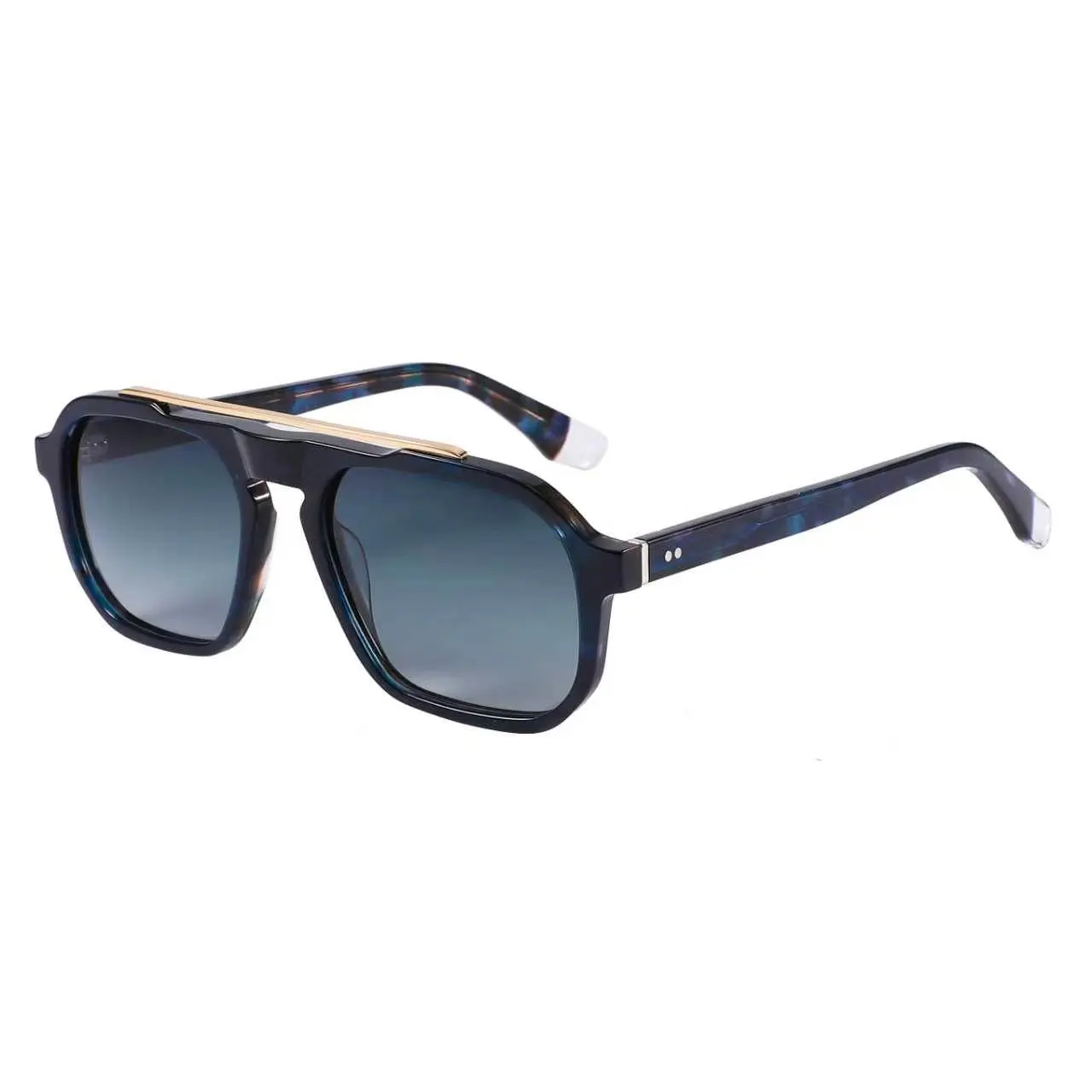 OUANGANC  Retro Aviator Sunglasses-Full Rim,Double Beam Square,UV protection，for Driving,Street Fashion，everyday use and summeroutfits