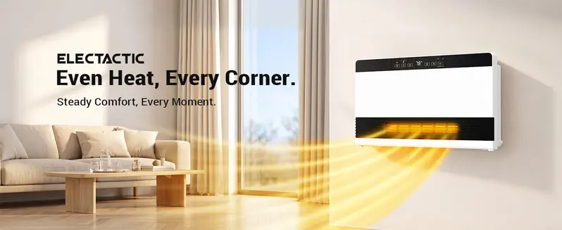 【NOT AC】Electactic 2-in-1 Thermostatic Heater - PTC Heating, 3 Heat Modes+1 Fan Mode, Adjustable Temp, Wallmount, Freestanding, Remote Control, 12H Timer, 45dB Silent Operation, ECO Mode, Overheat Guard, Easy Installation for 15-20m² Bedrooms 【NOT AC】Electactic 2-in-1 Thermostatic Heater - PTC Heating, 3 Heat Modes+1 Fan Mode, Adjustable Temp, Wallmount, Freestanding, Remote Control, 12H Timer, 45dB Silent Operation, ECO Mode, Overheat Guard, Easy Installation for 15-20m² Bedrooms