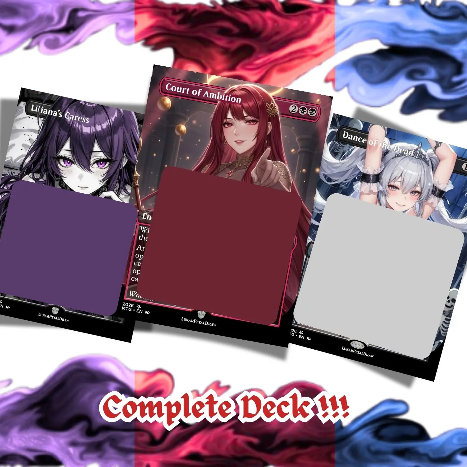 Custom MTG Proxy Commander Deck Anime Waifu - Dark Gothic Vampire Waifu  Eternal Night Blood Aristocrats Gift EDH - TikTok Shop