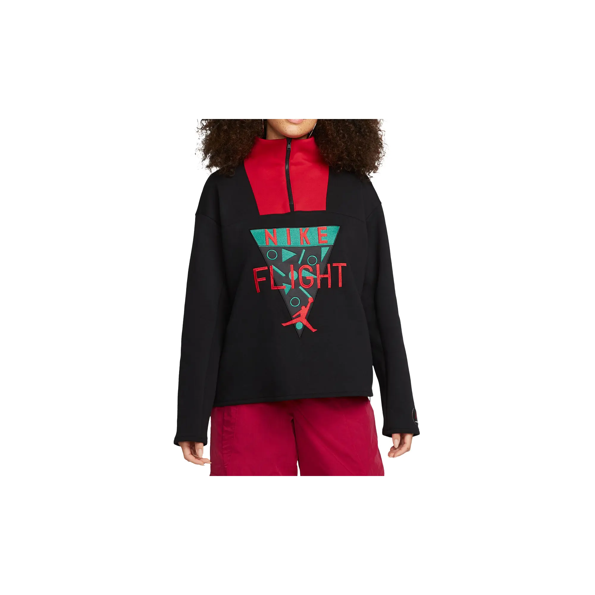 Jordan x Nina Chanel Abney Women's Funnel Neck Top "Black" do4156 010