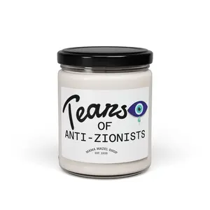 Jewish Israel Zionist Teardrop Eye "Tears of Anti-Zionists" Candle | Scented Soy Candle 9oz