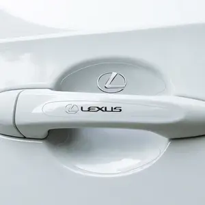 Lexus Car Door Handle Bowl Scratch Protection Sticker, Transparent Anti-Scratch Film, Personalized Car Emblem Decoration, High Transparency Invisible Guard, Sticker for Cars, Car Door Trim Sticker