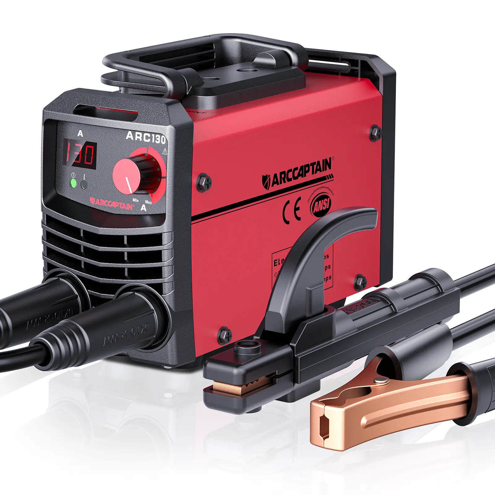 ARCCAPTAIN Mini Stick Welder 130A ARC Welding Machine 110V Small MMA Welder Machine Lightweight with Hot Start, Arc force, Anti-Stick with 14in Storage Box