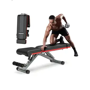 Fitness equipment  Pooboo Indoor Dumbbell Weight Training Incline Home Fiess Benches Adjustable Lengthened Backrest Bench