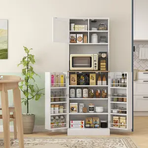 66.5" Tall Kitchen Pantry Cabinet with Adjustable Shelves