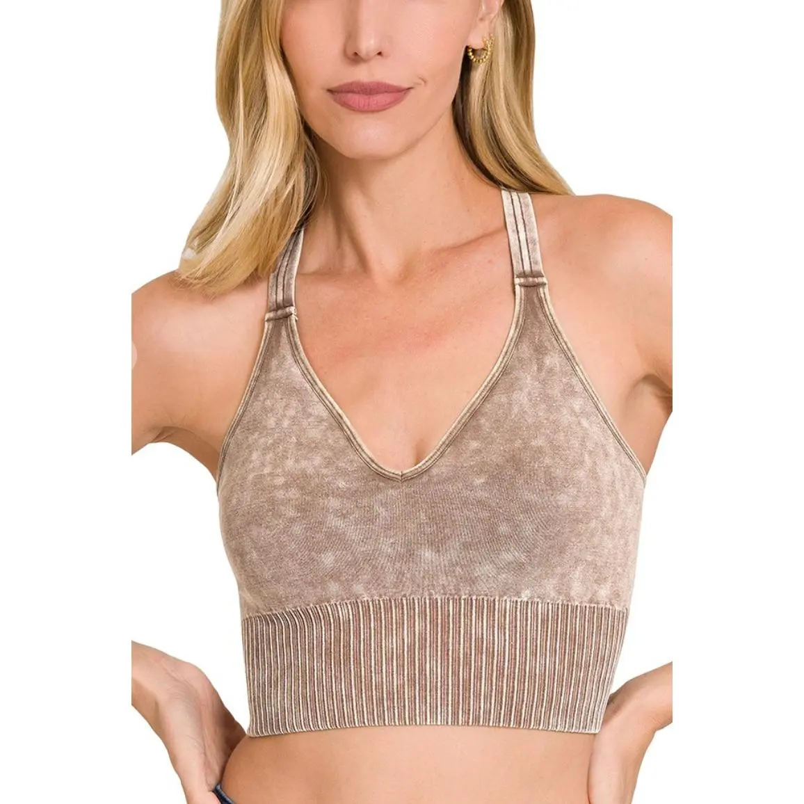 Zenana Washed Crisscross Strap Back Seamless Tank Top - TikTok Shop