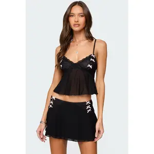 Dona Lacey Sheer Mesh Tank Top