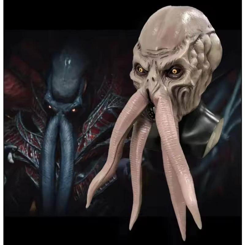Game Baldur Gate 3 Lllithid Mind Flayer Squiddy Mask Cosplay Octopuses Monster Latex Helmet Halloween Party Costume Props Decor movie