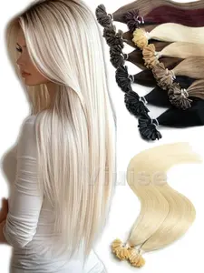 30g/Pack 50strands/Pack Keratin U Tip, Hot Fusion, Natural Soft, Straight, Real Hair Extensions,Black/Brown Hair Extensions,Hair Extensions Add Volume Easy To Install For Daily Looking,Sutiable Single/Salon
