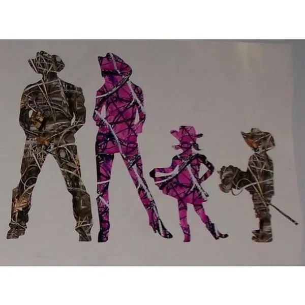 Cowboy Cowgirl Family Decal / Sticker Great for car truck or SUV Window