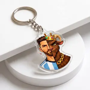 G.O.A.T Soccer Fan Gift - Double Sided Acrylic Keychain