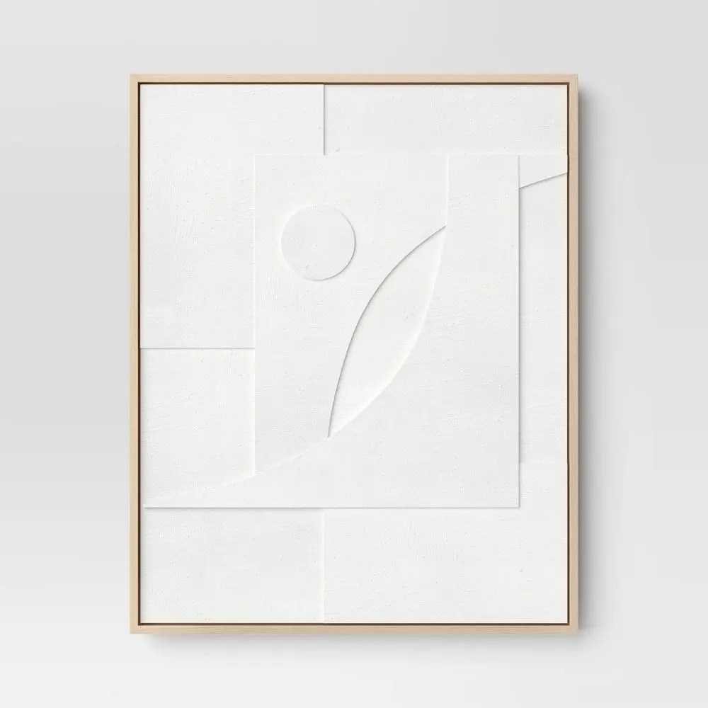 24" x 30" Dimensional II 3D Framed Wall Sculpture with Sand texture - Threshold