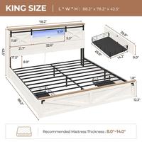 King Bed with 2 Drawers