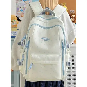 1pc  Women's backpack with large capacity, zipper closure, star shaped fashion, versatile and casual trend, Trendy Backpack, suitable for students to go to school, campus, work, commuting, business travel, women's backpack, Cute Versatile Backpack