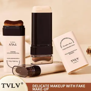 Waterproof Foundation Stick Concealer, Hydrating Full Coverage, Brightening, Long Lasting + Free Powder Puff