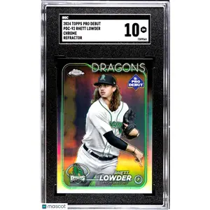 2024 Topps Pro Debut Rhett Lowder #PDC-92 Chrome Refractor SGC 10