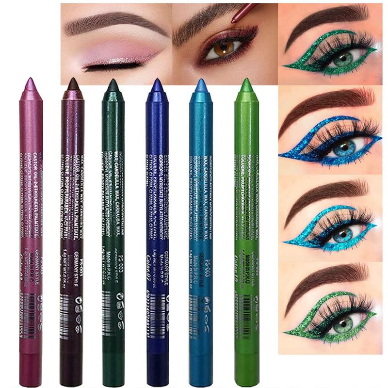 12 Color Eyeliner Shades Pen, High Color Pearl Gloss Finish, Smoked Punk Gothic Eyeliner Pen, Back To School，cosmetics，Valentines Gift Mother's Day Gift ，birthday present，Women's gifts Lip Lacquer Lipliner Matte Glitter Makeup Smooth Metallic