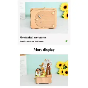 Desktop music box creative cartoon ornament birthday gift creative exquisite music box carousel Ferris wheel