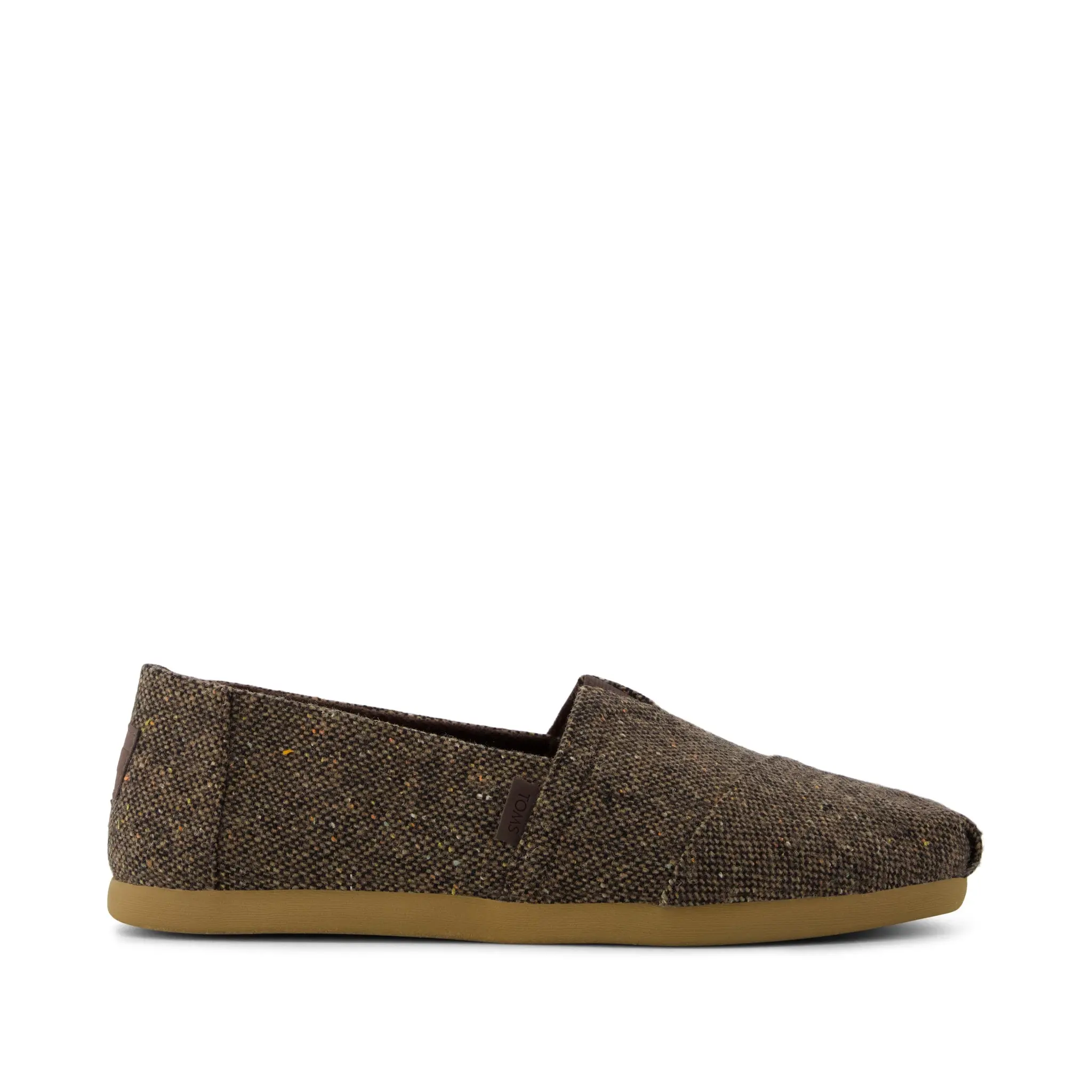 Mens Alpargata Classic Chocolate Brown Flecked Tweed