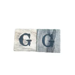 Initial coasters customizable 4 count 6 count or more  Tableware slip resistant