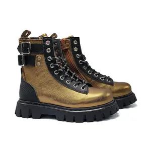 Rondinella Gold Crash Combat Bootie