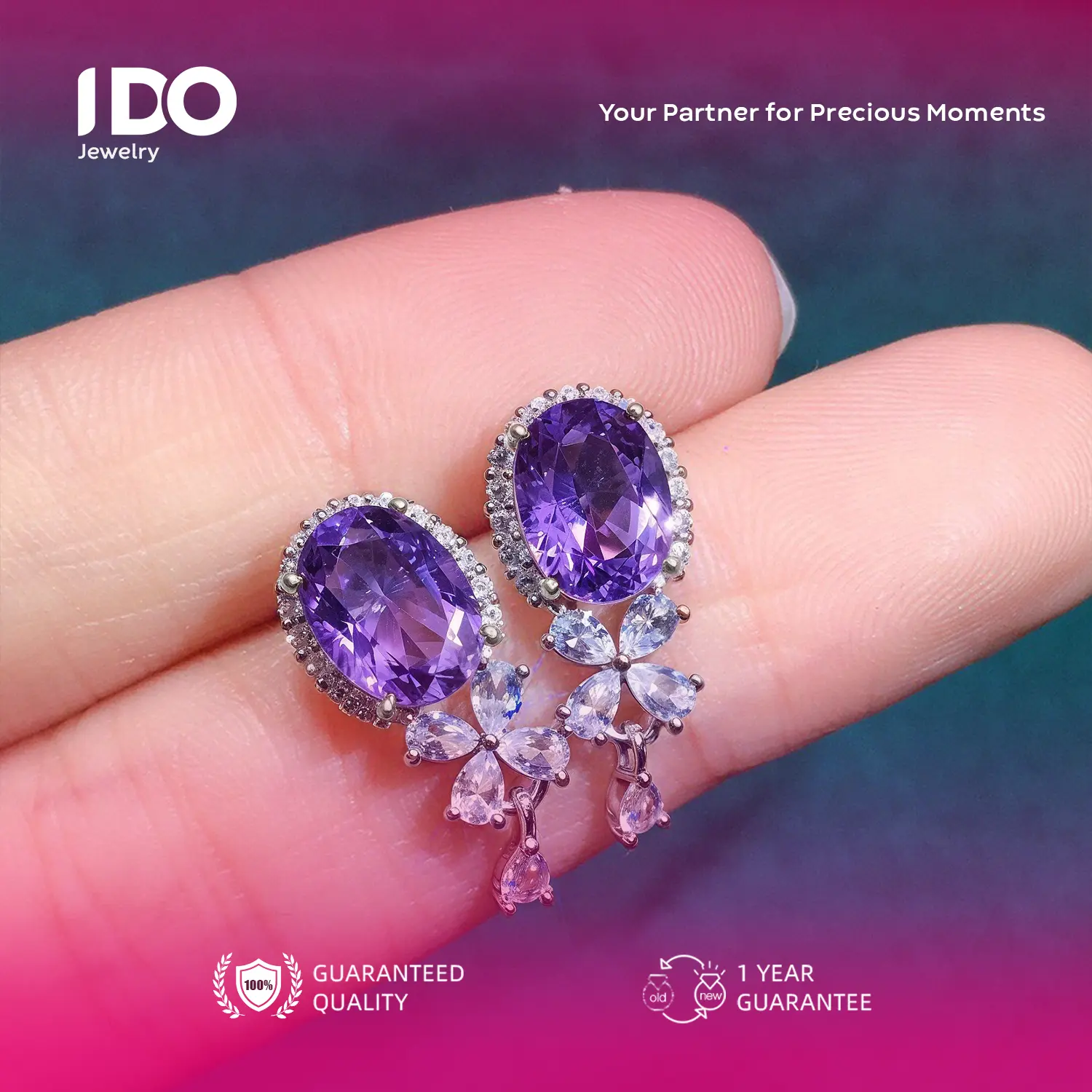 [Crazy Sale] FS-E16 Earring Women Accessories Elegant Beautiful Luxury Aesthetic Jewelry I DO Adjustable Beautiful and Luxurious Wedding Couple Official E16