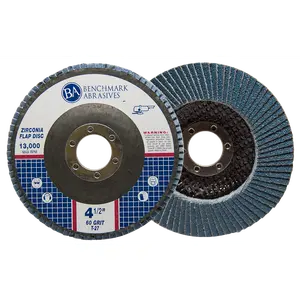 4-1/2" x 7/8" T27 (Flat Face) Zirconia Flap Disc - 10 pack