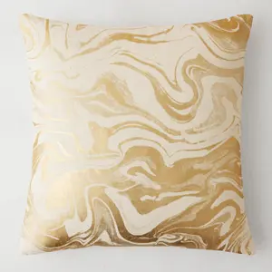Z Gallerie Lux Decor Throw Enya Pillow for Chair Sofa, Gold Desigh Decorative Standard Pillow 20" with a Removable Down Insert Cushion
