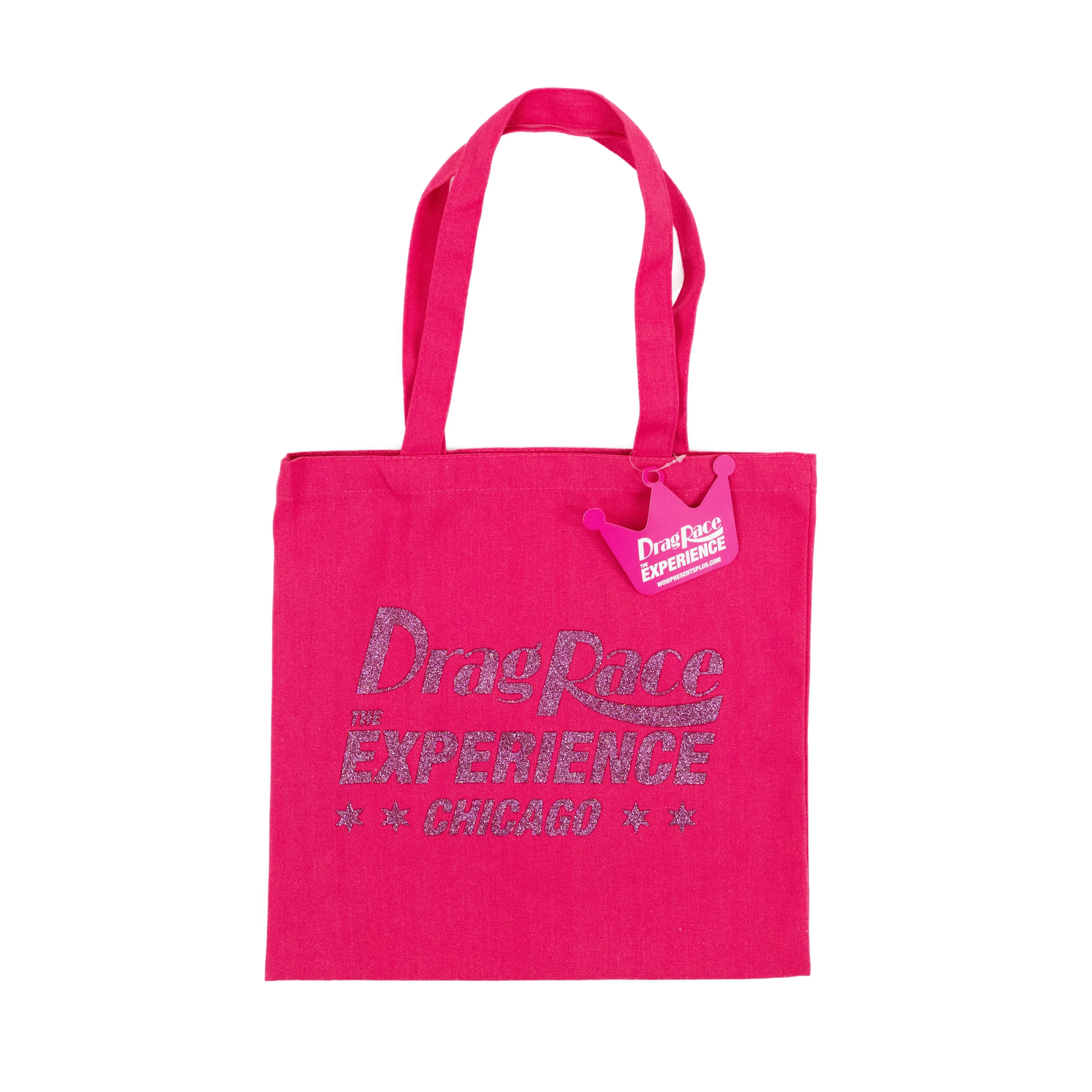 Drag Race: The Experience Chicago Pink Glitter Tote