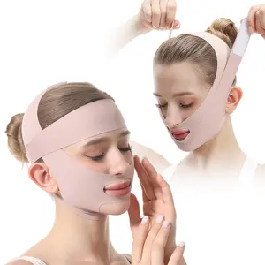 Face Lift Belt Forehead Lift Band, Breathable Gentle Comfort Pressure Forehead Bandage, Chin Up Face Lifting V-Shaped Strap for Women & Men