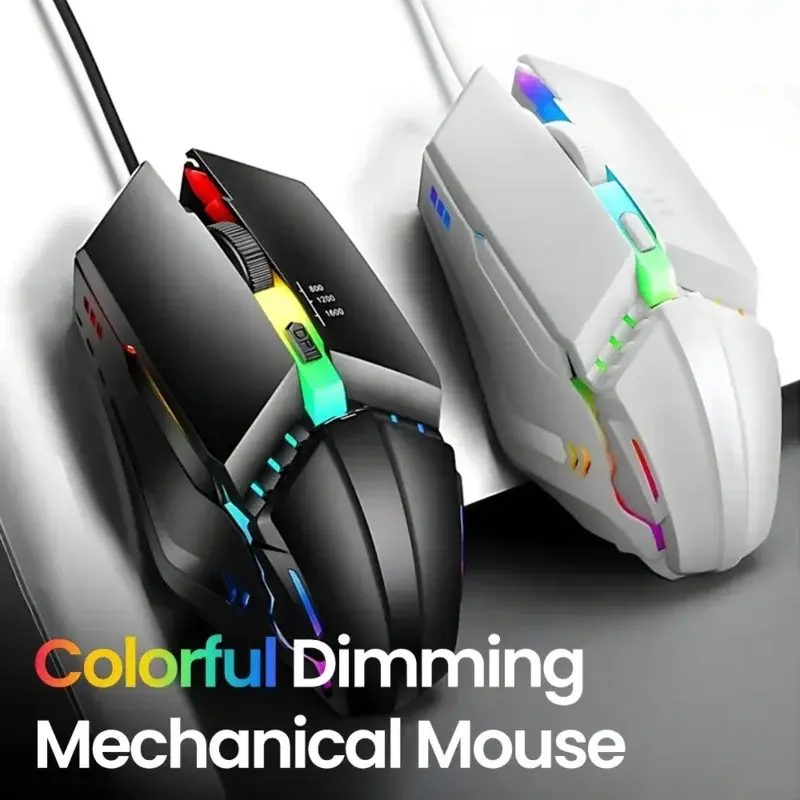 X3 Gaming Mouse, E-Sports USB Wired Mouse, LED Luminous Backlit, Compatible with Desktop PC Laptop Office Computer, Gaming Accessories