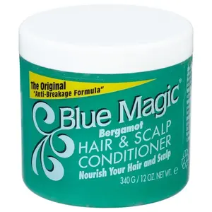 Blue Magic Bergamot Hair & Scalp Conditioner Anti-Breakage Formula 12 Oz Nourish Your Hair and Scalp