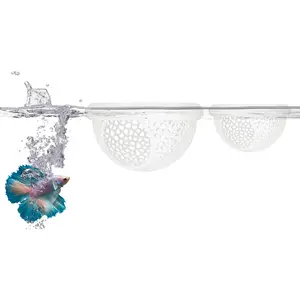 PETAXCELL Floating Betta Hide Betta Shrimp Feeder 3D Printed Aquarium Floating Fish Feeding Ring Fish Tank Accessories for Small Shrimp Stress Safe Resting Decorations