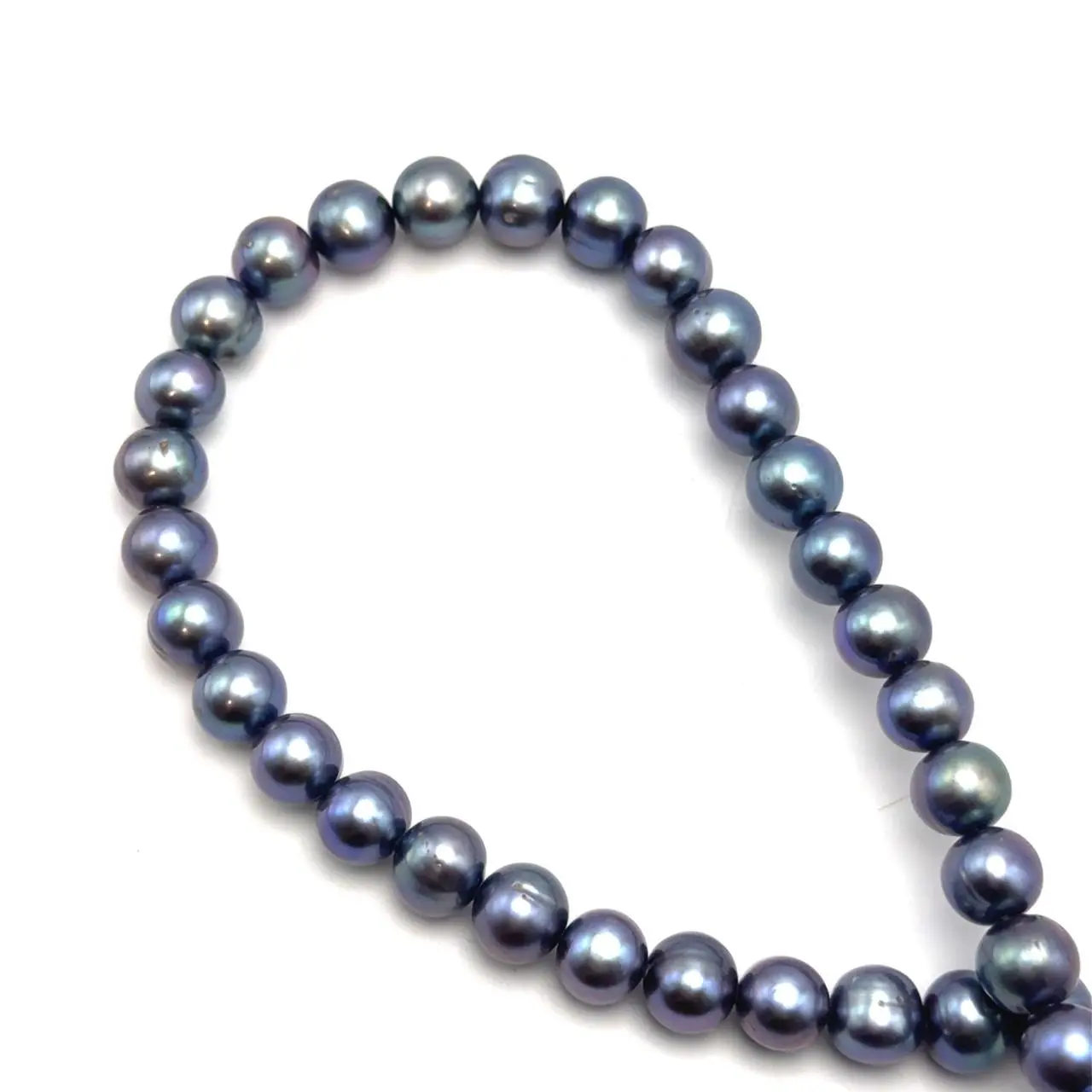 Freshwater Pearl Strand | 10mm Gray Color Round | 46 Pcs 250 Carats | 16 Inch | Organic Pearl Strands Jewelry Making