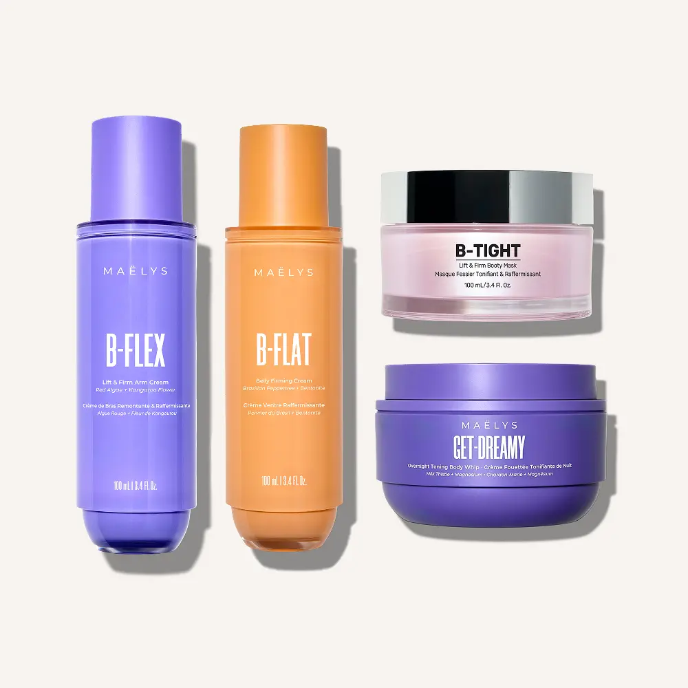 MAËLYS DREAM CREAMS Bundle | Save $32 on 4 Full-Size Products| All Over Body Toning, Plus Targeted Belly, Booty and Arm Firming