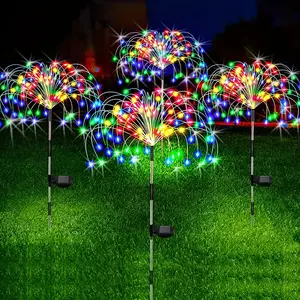 LED Light Solar Fireworks 120/240/360/480 Waterproof Outdoor Lights Holiday Birthday Party, Halloween, Christmas, New Year's Decorative Lights