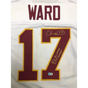 Charlie Ward Signed FSU Seminoles Custom White 17 Jersey w/93 Heisman/Champs-BAS