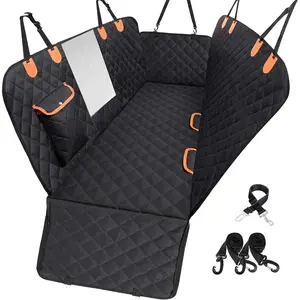 Dog Car Seat Cover for Back Seat 600D Scratchproof Nonslip Durable Waterproof Pet Backseat Covers with Mesh Window Dogs Hammock for Car SUV Truck (54" W x 58" L)