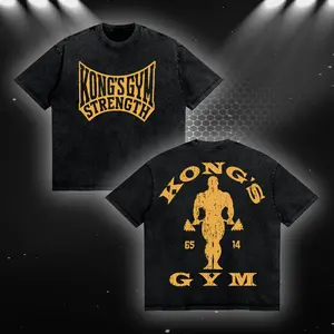KONG'S GYM STRENGTH 001 Workout Grear Graphic Tee, Men’s Oversized Pump Cover Gym T-Shirt, Vintage Washed Workout Tee, Pump Cover Tank Top, Muscle Tank, Sleeveless Gym Shirt, Aesthetic Gym Streetwear Top, Workout Shirt Gift