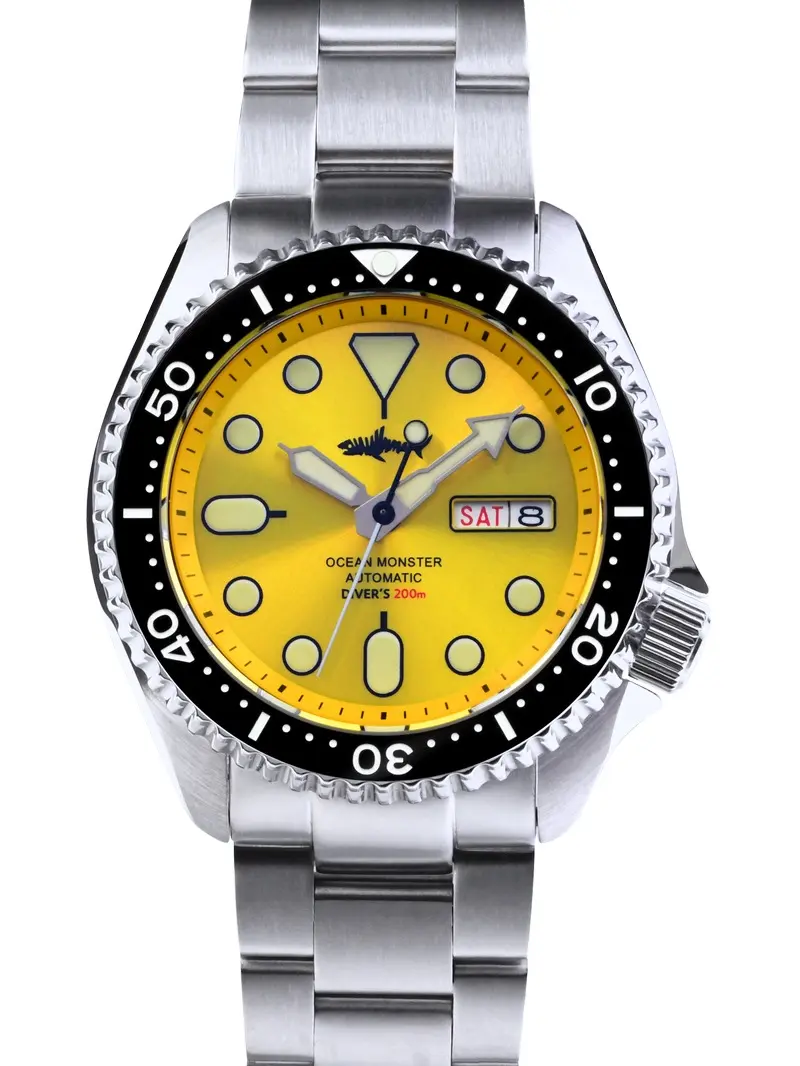 HEIMDALLR Men's Automatic Diving Watch - Sapphire Crystal, Ceramic Bezel, Luminous Dial, Day Date, 200m WR, Suitable for Snorkeling, Scuba Diving, Diving Watches, 100M - 200M