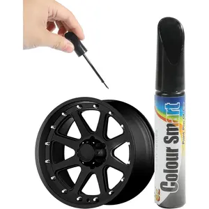 Touch Up Paint Pen for Cars and Wheels, Scratch Repair Pen for Rims, Black Automotive Paint Accessories for Scratch Fix