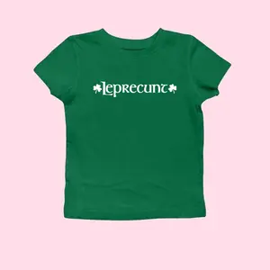 Leprecunt Women's Baby Tee - LEPRECUNT St. Patrick's Day Women's Baby Tee - Leprecunt Shirt, Funny Irish Graphic Tee for Women