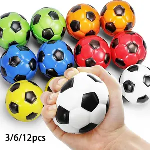 3/6/12 Pack Squeeze Stress Balls, Mixed Colors, High-Quality Stress Relief Toys, Soft Rubber Balls, Party Favors, Carnival Prizes, Pinata Fillers