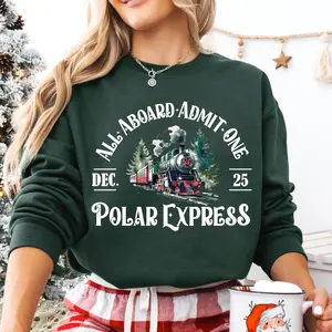 Polar Express Sweatshirt, Christmas Family Vacation Shirt, Christmas Apparel, Polar Express Gift, Vintage Christmas, Cozy Weather O