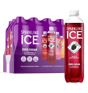 Sparkling Ice Purple Variety Pack, Flavored Water, Zero Sugar, with Vitamins and Antioxidants, 17 fl oz, 12 count (Black Raspberry, Cherry Limeade, Orange Mango, Kiwi Strawberry)