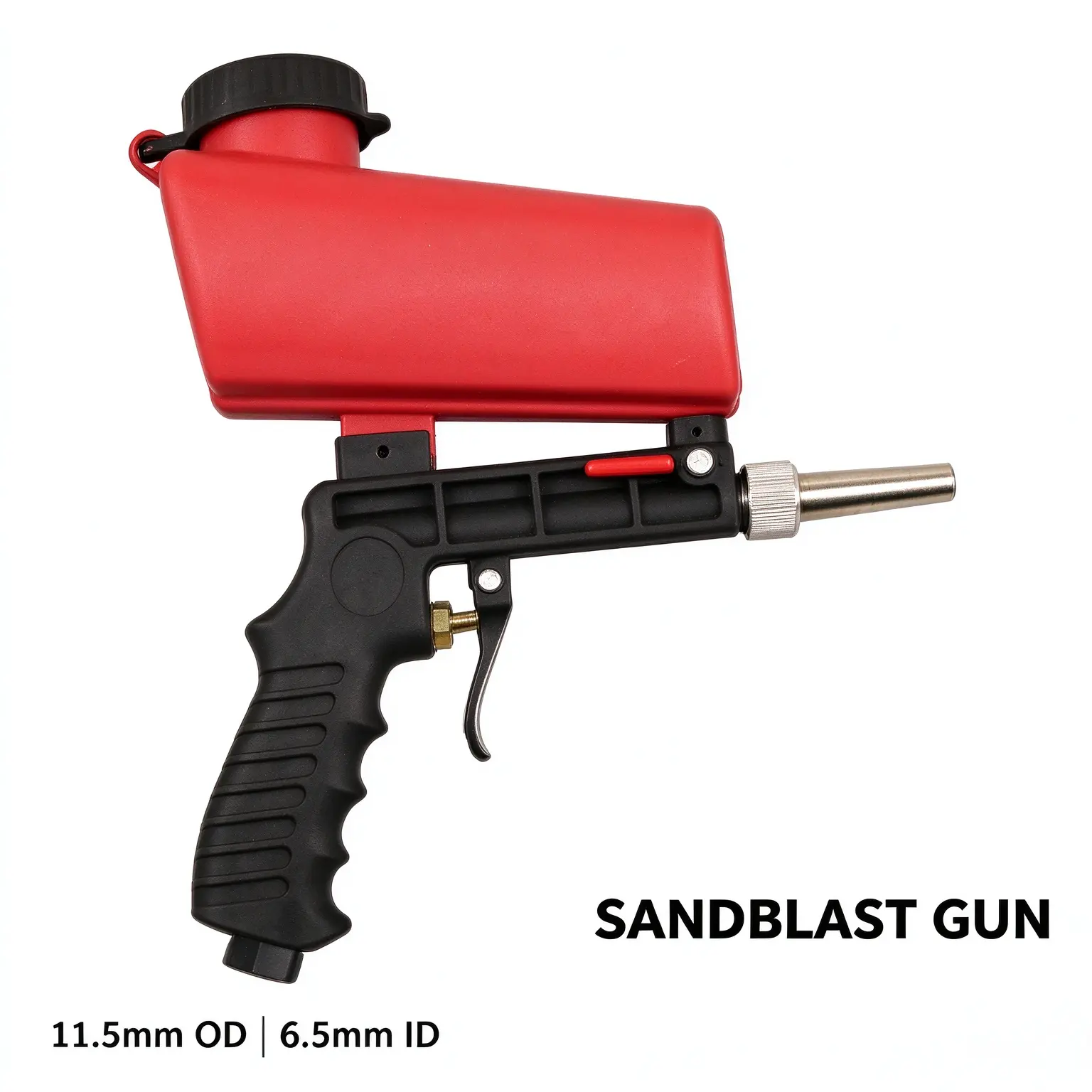 Portable Handheld Sandblaster Gun Kit, Gravity Fed Air Powered Abrasive Blaster, Lightweight DIY Pneumatic Tool, Automotive Surface Cleaner, Efficient Removal Of Rust, Paint & Scale For Garage Projects