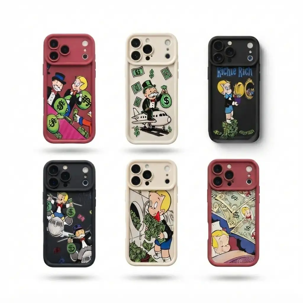 WIN Richie Rich & Monopoly Guy Cash Vibes Phone Case for iPhone17/17PROMAX/17PRO/16/15/14/13/12/GALAXYS21/S22/S23/S24 Celestial Eye Layered Phone Case exquisite craftsmanship Cool trend BOBOJT1515002