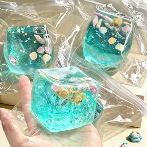 Summer New Ocean Cube Stress Relief Toy, Creative Cartoon Desktop Toy, Adult Office Home Party Fun Gift, Relaxing Fidget Toy, Artificial